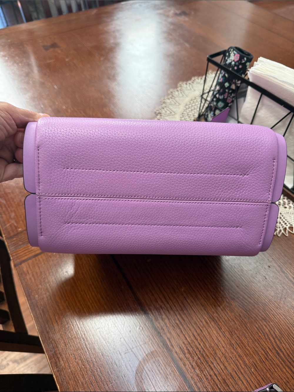 kate spade Lavender Pebbled Leather Shoulder Bag with Removable Strap - Picture 4 of 4